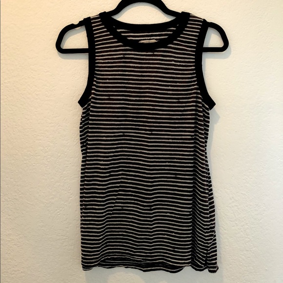 Current/Elliott Broken Stripe Muscle Tank Top - Picture 4 of 4
